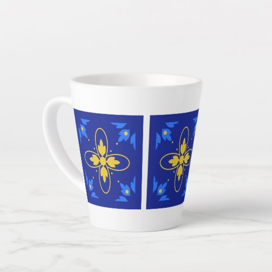 Blue & Yellow Azulejos Milchtasse (Linke Ecke)