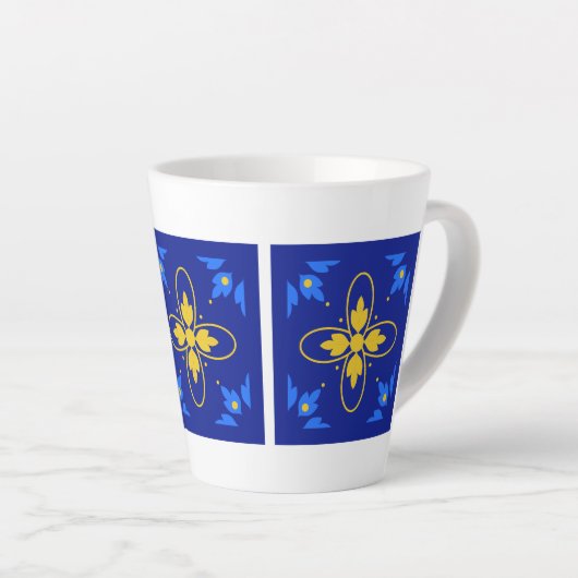 Blue & Yellow Azulejos Milchtasse (Rechte Ecke)