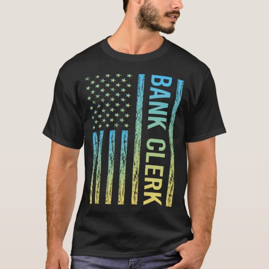 Blue Yellow Bank Clerk T-Shirt (Vorderseite)