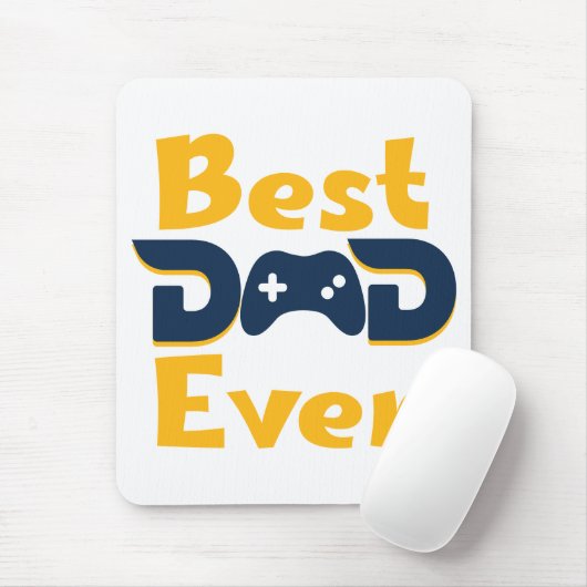 Blue & Yellow Best Vater Ever Gamer Vater Fathday Mousepad (Mit Mouse)