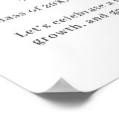 Blue Yellow Bold Wildblume Abschluss Empfang Poster (Ecke)