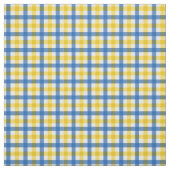Blue & Yellow Bright Summer Gingham Kariert / Tart Stoff (Muster)