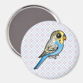 Blue & Yellow Budgie Magnet (Vorderseite/Rückseite)