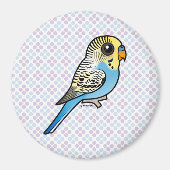 Blue & Yellow Budgie Magnet (Vorne)