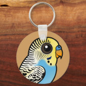 Blue & Yellow Budgie Schlüsselanhänger (Vorderseite)