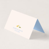 Blue & Yellow buttercup Wedding table numbers (Rückseite)