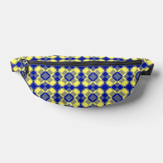 Blue Yellow Checker Argyle Pattern Bauchtasche (Ablage )