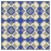 Blue Yellow Checker Argyle Pattern Stoff (Nahaufnahme)