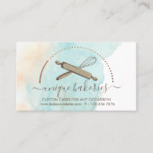 Blue Yellow Circle Baker Cake Maker Visitenkarte (Vorderseite)