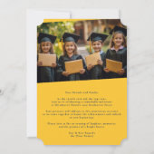 BLUE & YELLOW Class of 2025 Foto Graduation Party Einladung (Rückseite)