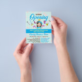 Blue Yellow Cleaning Lady Grand Opening Flyer (Gruppe)