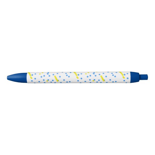 Blue Yellow Comet Meteorites Pen Kugelschreiber (Vorderseite)