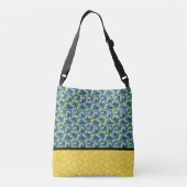 Blue & Yellow Crossbody Bag Tragetaschen Mit Langen Trägern (Rückseite)
