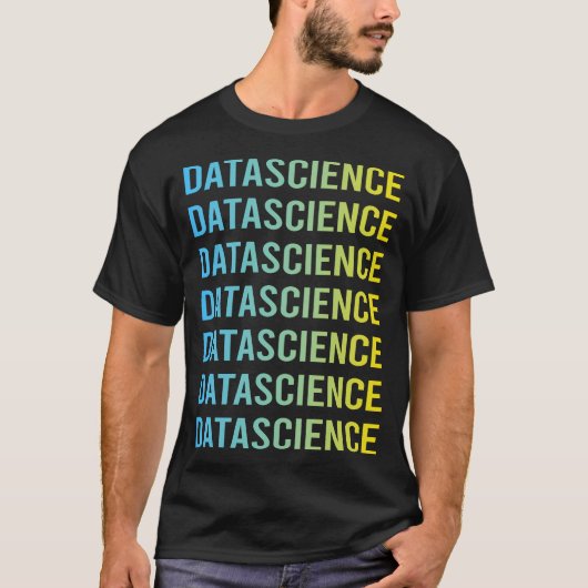 Blue Yellow Data Science T-Shirt (Vorderseite)