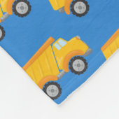 Blue Yellow Dump Truck Boy Construction Worker Fleecedecke (Ecke)