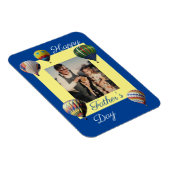 Blue Yellow Father's Day Hot Air Balloons Foto Magnet (Rechte Seite)