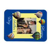 Blue Yellow Father's Day Hot Air Balloons Foto Magnet (Horizontal)