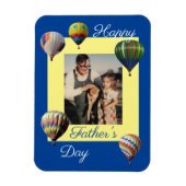 Blue Yellow Father's Day Hot Air Balloons Foto Magnet (Vertikal)