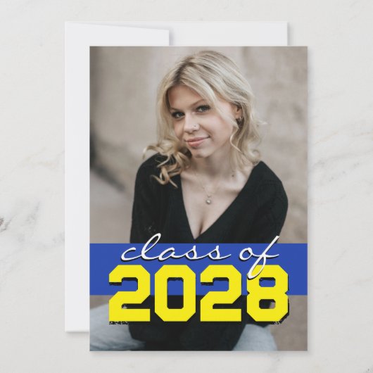 Blue & Yellow Filmstrip Abschluss Ankündigung