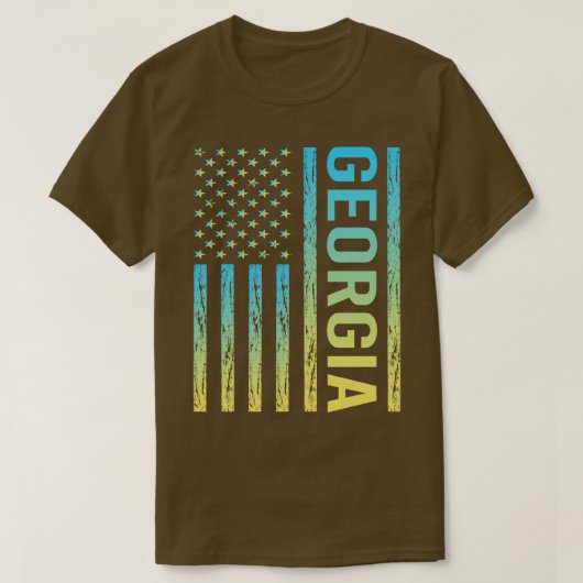 Blue Yellow Flag Georgia TShirt (Design vorne)