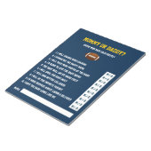 Blue Yellow FOOTBALL Baby Dusche Guessing GAME Notizblock (angewinkelt)