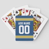 Blue Yellow Football Team Spielkarten (Rückseite)