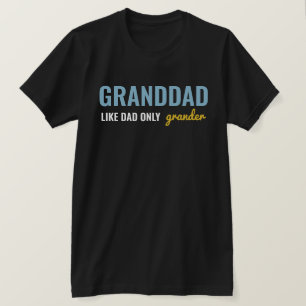 Blue Yellow Funny GRANDDAD Wie Vater nur Grander T-Shirt