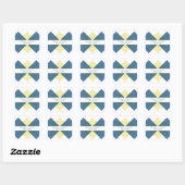Blue Yellow Geometric Triad Wedding Stickers (Blatt)