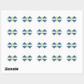 Blue Yellow Geometric Trias Danke Stickers (Blatt)