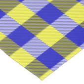 Blue Yellow Gingham Karo Design Tischdecke (Schrägansicht)