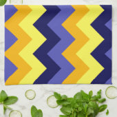 Blue Yellow Gold Chevrons Küchentücher (Gefaltet)
