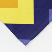 Blue Yellow Gold Chevrons Large Fleece Blanket (Ecke)