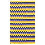 Blue Yellow Gold Chevrons Large Tablecloth Tischdecke (Vorderseite)