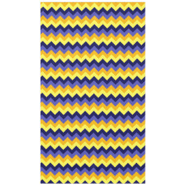 Blue Yellow Gold Chevrons Large Tablecloth Tischdecke