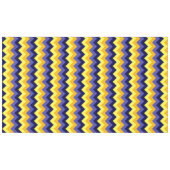 Blue Yellow Gold Chevrons Large Tablecloth Tischdecke (Vorderseite (Horizontal))