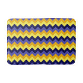 Blue Yellow Gold Chevrons Medium Bath Mat Badematte (Vorderseite)