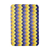 Blue Yellow Gold Chevrons Medium Bath Mat Badematte (Vorderseite Vertikal)