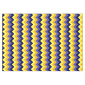 Blue Yellow Gold Chevrons Medium Tablecloth Tischdecke (Vorderseite (Horizontal))