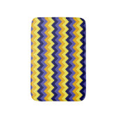 Blue Yellow Gold Chevrons Small Bath Mat Badematte (Vorderseite Vertikal)