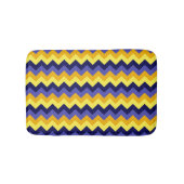 Blue Yellow Gold Chevrons Small Bath Mat Badematte (Vorderseite)