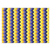 Blue Yellow Gold Chevrons Small Tablecloth Tischdecke (Vorderseite (Horizontal))