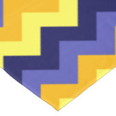 Blue Yellow Gold Chevrons Small Tablecloth Tischdecke (Schrägansicht)