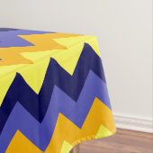 Blue Yellow Gold Chevrons Small Tablecloth Tischdecke (Beispiel)