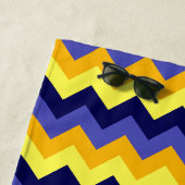 Blue Yellow Gold Chevrons Strandtuch (Beispiel)
