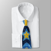 Blue & Yellow Gold Glitzer Fußballmannschaft Krawatte (Gebunden)