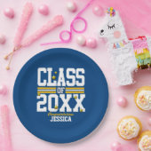 Blue|Yellow Graduating Class Year Pappteller (Party)