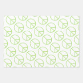 Blue Yellow Green Peace Sign Gift Wrap Combo Geschenkpapier Set (Vorderseite)