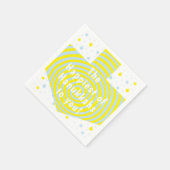 Blue Yellow Hanukkah Swirl Dreidel Serviette (Ecke)