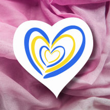 Blue Yellow Heart Liebe and Peace Ukraine Inspirie