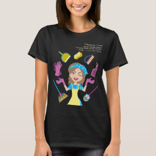 Blue Yellow House Reinigungsservice Janitorial T-Shirt